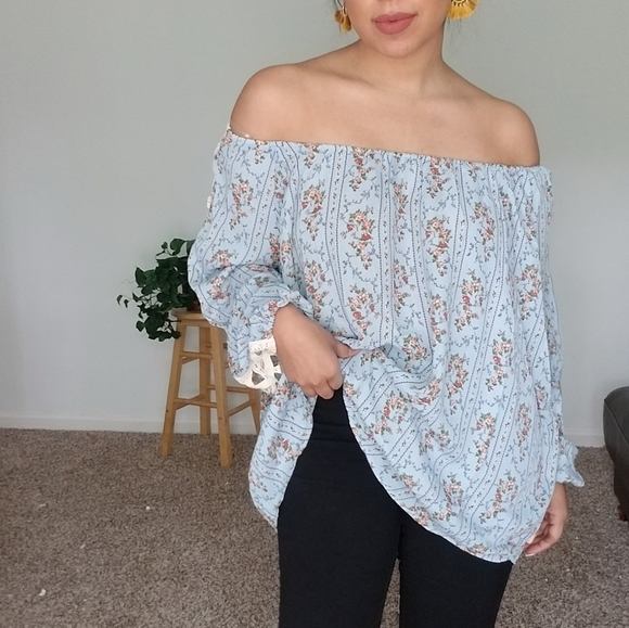 LOVE STORY OFF SHOULDER TUNIC TOP - Picture 10 of 15